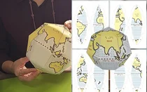 시각장애학생에게 종이점자지구본 배포