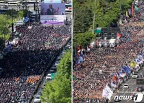 양대노총, 노동절 서울 도심 3만 집회