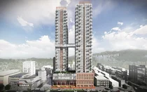 신독산역 노보텔호텔...주상복합 2개동, 지역 랜드마크로 변신