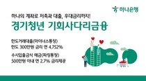 하나은행, 경기청년 기회사다리금융 통장 판매