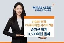 미래에셋, ‘TIGER 미국+%프리미엄 ETF’ 3종 순자산 3500억원 돌파