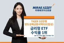 미래에셋, ’TIGER 1년은행양도성예금증서액티브(합성)’ 금리형 ETF 수익률 1위