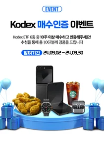 'KODEX 미국ETF' 매수 인증하면 '갤럭시 Z플립'