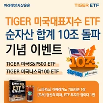 ‘TIGER 미국 S&P500 ETF’ 주식형 ETF 순자산 1위 등극