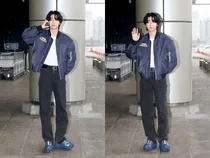 스트레이 키즈 한, 호카 ‘마파테 스피드 2’로 완성한 출국길