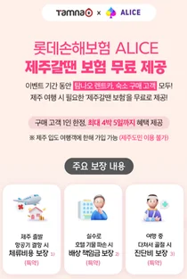 롯데손해보험, ‘탐나오’ 이용 고객에 ‘제주갈 땐 보험’ 무료 가입