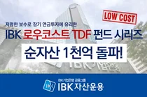 ‘IBK 로우코스트 TDF 펀드’ 저렴한 보수로 인기...순자산 1천억 돌파