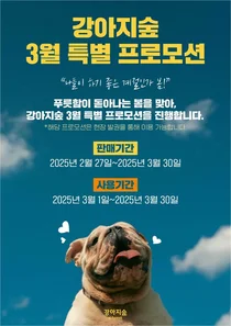 강아지숲, 3월 특별 프로모션..최대 30% 할인