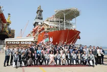 한화오션, 차세대 드릴십 명명식 개최..심해 시추사업 본격 진출
