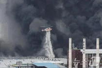 금호타이어 광주공장 화재 속수무책, 하늘엔 시꺼먼 연기·소방대원엔 철수명령