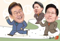 대선 1대 1로 붙는다면..이재명 52% vs 김문수 42%·이재명 51% vs 이준석 40%