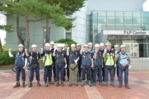 한화엔진, 유문기 대표이사 선박엔진 조립공장 방문