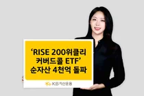 KB자산운용, ‘RISE 200위클리커버드콜 ETF’ 순자산 4천억 돌파 