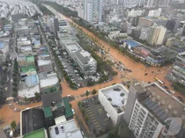 광주지하철 1호선 상무역 침수