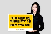 KB자산운용, RISE데일리고정커버드콜시리즈 순자산 5천억 돌파..'연 10% 후반 분배율'