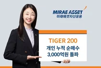 미래에셋 ‘TIGER 200 ETF’ 올들어 개인 누적 순매수 3000억원 돌파