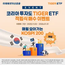 미래에셋, ‘TIGER 200 적립식 매수 이벤트’ 진행