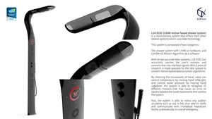 [스마트 CES 2021] 학생 기업 럭스랩, 손으로 제어하는 샤워기와 목건강 체크기 선보여