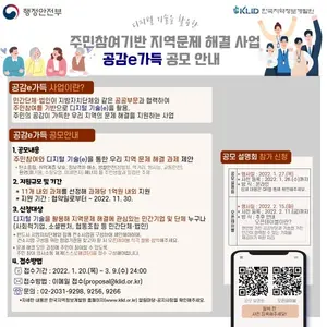 주민+기업+지자체, 디지털기반 맞춤형 서비스 개발 지역문제 해결 10개 사업 본격 추진