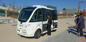 The first autonomous buses to start operating between Osong Station and Sejong Intercity Bus Terminal