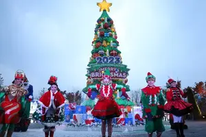 레고 36만개로 쌓아올린 9m 크리스마스 트리