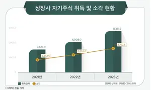작년 상장사 자사주 4.76조 소각 30%↑…신한지주·현대차 ‘최대’