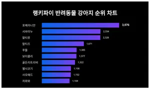 1위 포메라니안·2위 시바·3위 말티푸, 4월 4주차 랭키파이 반려동물 강아지 순위