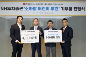 NH투자증권, 소아암 어린이 후원금 5천만원 전달