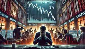 美 경기침체 걱정에 파랗게 질린 코스피..SK하이닉스, 8% 급락