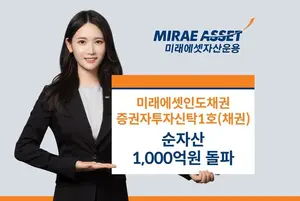 ‘미래에셋인도채권 펀드’ 순자산 천억 돌파