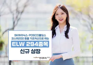 한국투자증권, ELW 294종목 신규 상장