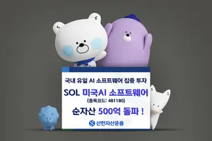 신한 ‘SOL 미국AI 소프트웨어’, 순자산 한달새 3배 증가