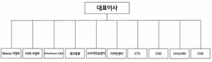 LG생활건강 조직도(2025년 2월)