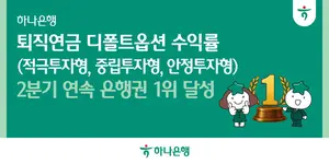 하나은행, 퇴직연금 디폴트옵션 3개 부문 '은행권 1위'