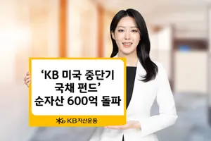 ‘KB 미국 중단기국채 펀드’ 순자산 600억원 돌파