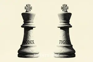 '잔칫날 재 뿌리기' KODEX·TIGER 100조 이벤트 '장군멍군'