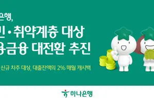 하나은행, 햇살론 이자 캐시백..연 2% 이자 낮춰