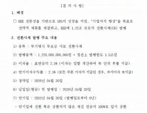삼성SDS, 1.22조 전환사채 발행..KKR서 인수