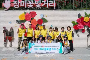 IPARK현대산업개발, 중랑 서울장미축제서 환경정비 봉사활동