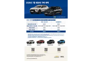 쉐보레, 7월 특별 프로모션...트랙스·트레일블레이저 구매 시 최대 260만원 혜택
