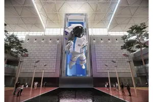 엘리베이터 문 열리니 우주인이....인천공항 미디어아트 눈길