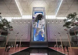 엘리베이터 문 열리니 우주인이....인천공항 미디어아트 눈길