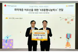 KB證, 취약계층 독거 어르신에 ‘KB동행나눔박스’ 전달