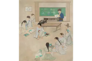 [한국화가 김현정 칼럼] 김홍도 '서당' 속 훈장이 화면 안으로 들어간 이유