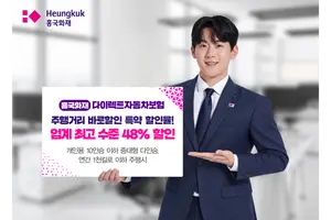 흥국화재, 주행거리 짧으면 차보험료 최대 반값