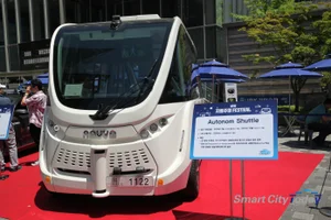 [포토]스마트시티에서 활약할 자율주행 셔틀