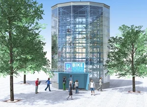 슬로바키아 최초 자동 자전거 주차장 등장