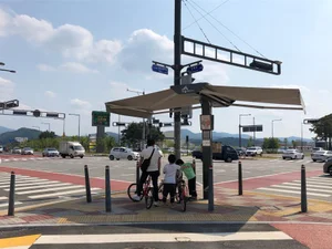 세종시, 자동 개폐 기능 스마트 그늘막 설치