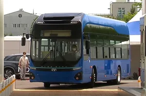 전주 시내 달리는 한국 최초 수소전기버스..1회 충전 450Km 주행