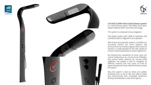 [스마트 CES 2021] 학생 기업 럭스랩, 손으로 제어하는 샤워기와 목건강 체크기 선보여